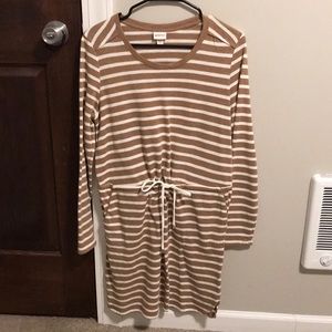 Striped Long Sleeved Dress with Pockets!